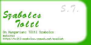 szabolcs toltl business card